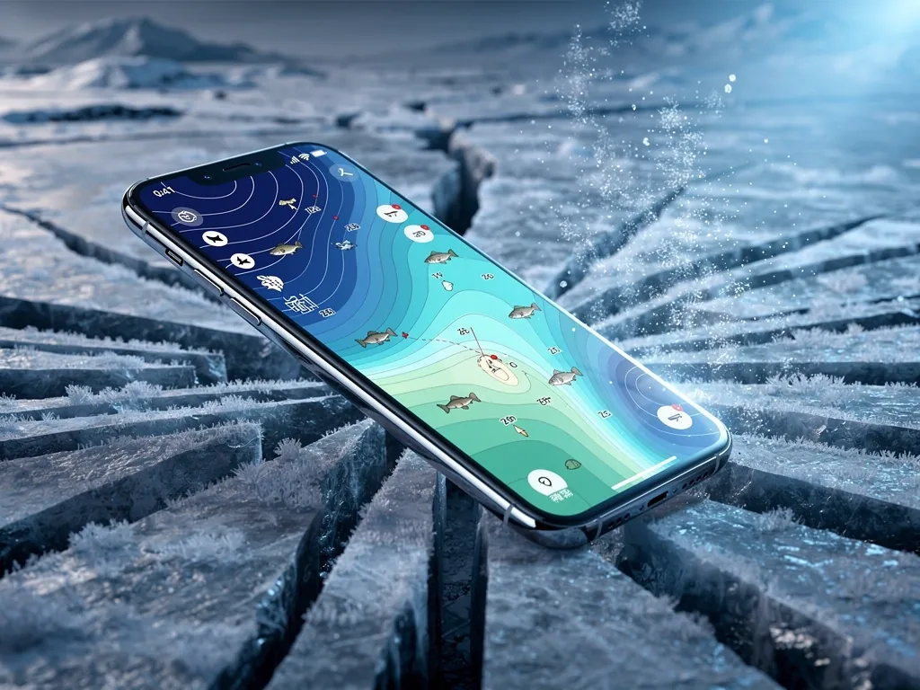 Tactical mobile fishing interface on ice