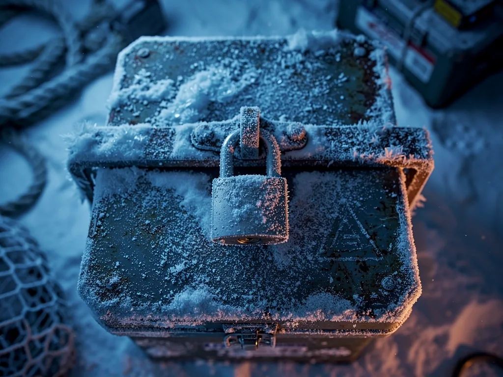 Tactical arctic fishing gear detail