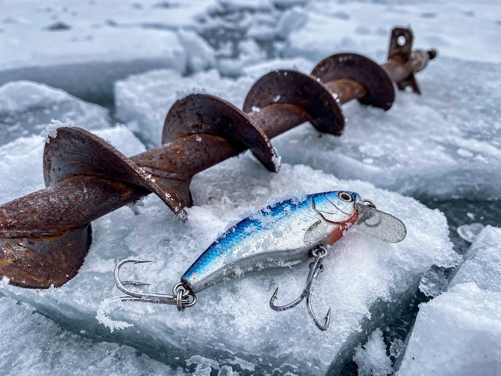 Weathered fishing equipment texture